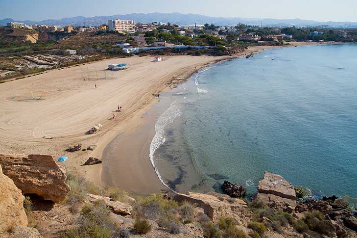 Playa de Calarreona (Cuatro Calas) en Águilas